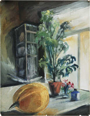 Чеботарёв Константин Константинович. Октябрь (на оборотной стороне карандашный набросок)